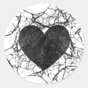 Gothic Grunge verbrijzelde hart Stickers