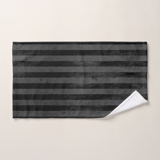 Gothic Grungy Black Stripe Bad Handdoek (Handdoek)