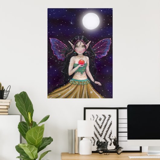 Gothic Gypsy Fairy Poster van Molly Harrison (Thuiskantoor)