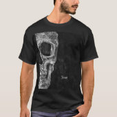 Gothic Half Skull Black en White Cool Grunge T-shirt (Voorkant)