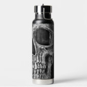 Gothic Half Skull Black en White Cool Texture Waterfles (Links)