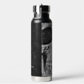 Gothic Half Skull Black en White Cool Texture Waterfles (Rechts)