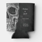 Gothic Half Skull Cool Black and White Grunge Blikjeskoeler (Voorkant)