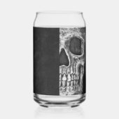 Gothic Half Skull Cool Black and White Grunge Blikvorm Glas (Rechts)