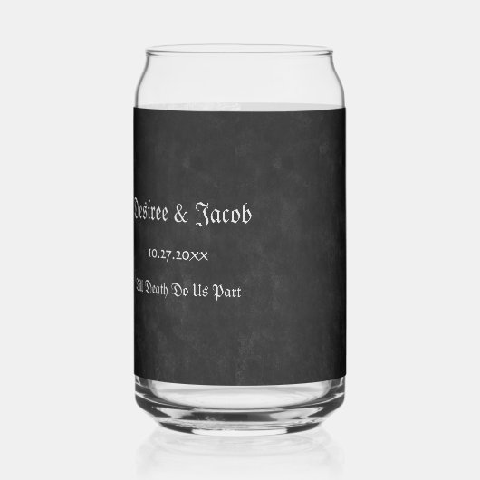 Gothic Half Skull Cool Black and White Grunge Blikvorm Glas (Links)