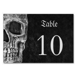 Gothic Half Skull Cool Black and White Grunge Kaart