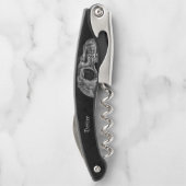 Gothic Half Skull Cool Black and White Grunge Kurkentrekker (Achterkant)