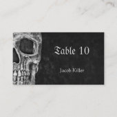 Gothic Half Skull Cool Black And White Grunge Plaatskaartje (Voorkant)