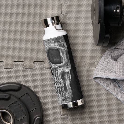 Gothic Half Skull Cool Black and White Grunge Waterfles (Sportschool (Gedraaid)  )