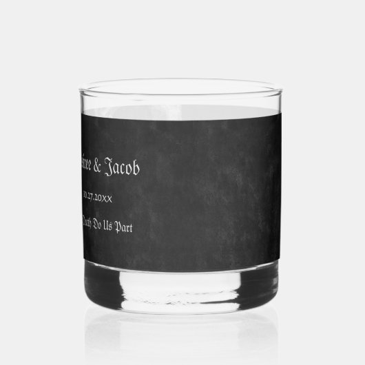 Gothic Half Skull Cool Black and White Grunge Whisky Glas (Links)