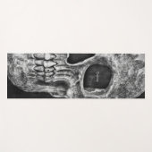 Gothic Half Skull Cool Black and White Grunge Yogamat (Voorkant (horizontaal))