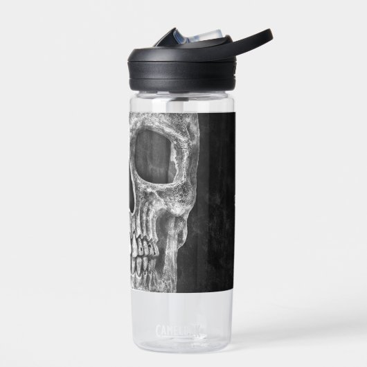 Gothic Half Skull Cool Black and White Texture Waterfles (Links)