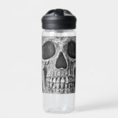 Gothic Half Skull Cool Black and White Texture Waterfles (Voorkant)
