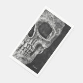 Gothic Half Skull Head Black en White Cool Grunge Servet (Hoek)