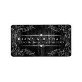 Gothic Hallowedding Scrollwork B&W ID866 Etiket (Voorkant)
