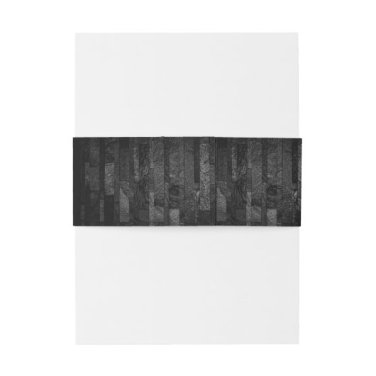 Gothic Hallowedding Scrollwork B&W ID866 Uitnodigingen Wikkel (Achterkant Voorbeeld)