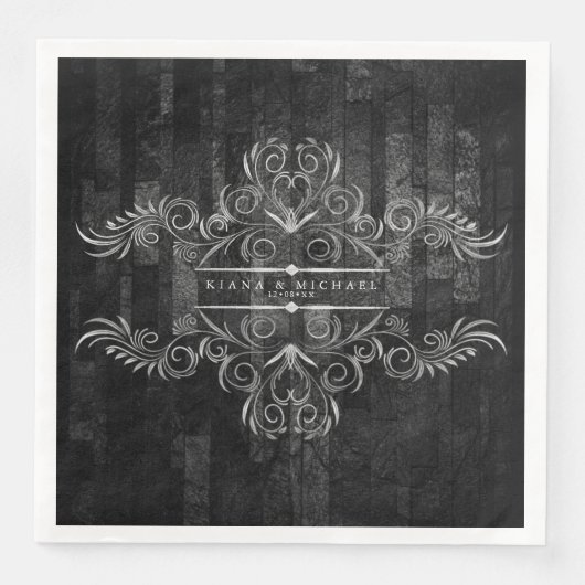 Gothic Hallowedding Scrollwork ID866 Servet (Voorkant)