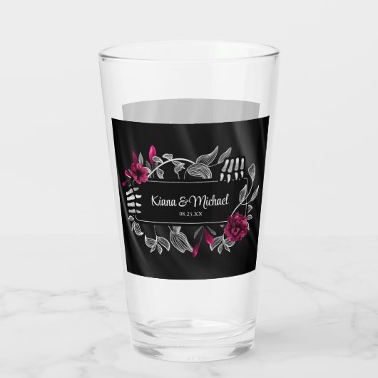 Gothic Hallowedding Skeletal Hands Burgundy ID866 Glas (Achterkant)