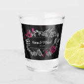 Gothic Hallowedding Skeletal Hands Burgundy ID866 Shot Glas (Voorkant)