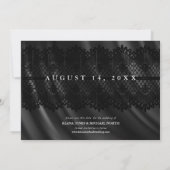 Gothic Hallowedding Skeletal Lace Burgundy ID866 Save The Date (Achterkant)