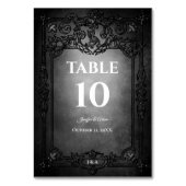 Gothic Halloween Alternative Wedding Kaart (Achterkant)