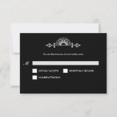 Gothic Halloween Alternative Wedding RSVP Card Kaartje (Voorkant)