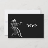 Gothic Halloween Alternative Wedding RSVP Card Kaartje (Achterkant)