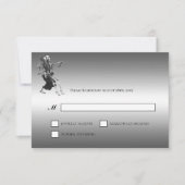 Gothic Halloween Alternative Wedding RSVP Card Kaartje (Voorkant)