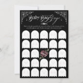 Gothic Halloween Baby Boo Bingo Douche Spel Kaart (Voorkant)