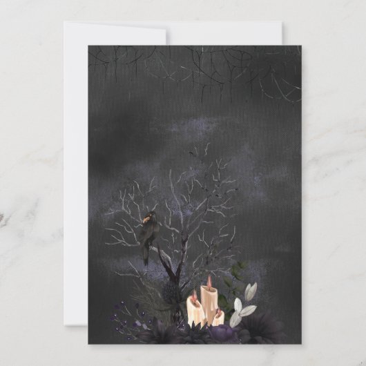 Gothic Halloween Baby is een Baby shower brouwen Kaart (Achterkant)