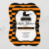 Gothic Halloween Baby shower Invitation Kaart (Voorkant / Achterkant)