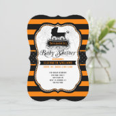 Gothic Halloween Baby shower Invitation Kaart (Staand voorkant)