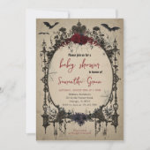 Gothic Halloween Baby Shower Kaart (Voorkant)