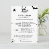Gothic Halloween bachelorette Scavenger spel Kaart (Staand voorkant)
