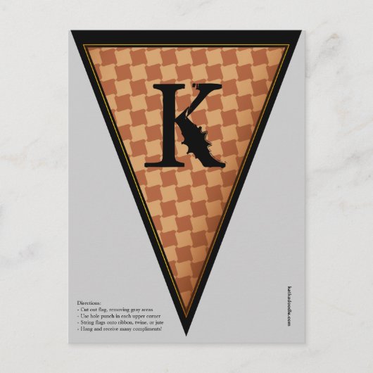  Gothic Halloween Banner Bunting Flag Briefkaart (Voorkant)