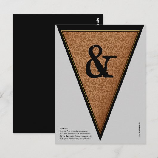 Gothic Halloween Banner Bunting Flag Briefkaart (Voorkant / Achterkant)