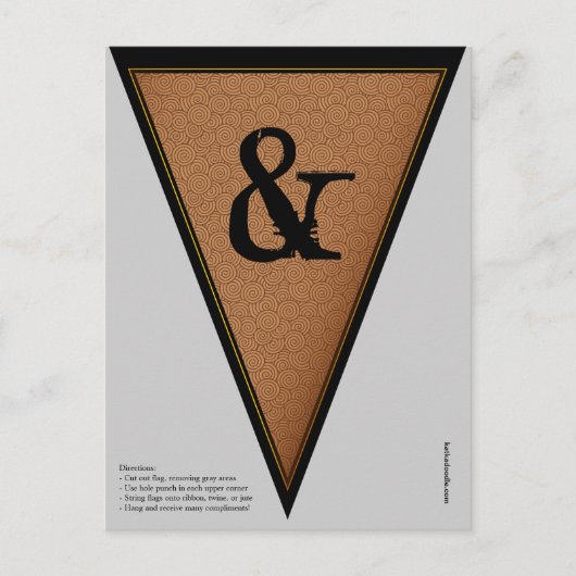 Gothic Halloween Banner Bunting Flag Briefkaart (Voorkant)