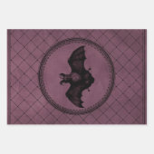  Gothic Halloween Bat op Paars Inpakpapier Vel (Voorkant 2)