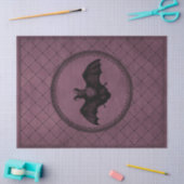  Gothic Halloween Bat op Paarse ontkoppeling Tissuepapier (Craft)