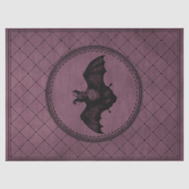  Gothic Halloween Bat op Paarse ontkoppeling Tissuepapier