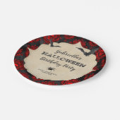Gothic  Halloween Bats Birthday Party Papieren Bordje (Gekanteld)