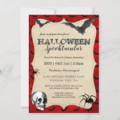  Gothic Halloween Bats Party - Uitnodiging (Voorkant)