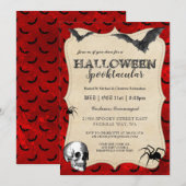  Gothic Halloween Bats Party - Uitnodiging (Voorkant / Achterkant)