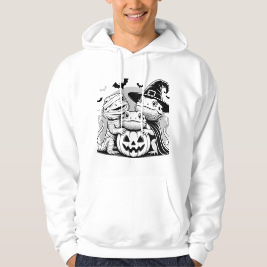 Gothic Halloween Bearded Dragon Trio Hoodie (Voorkant)