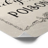 Gothic Halloween bewerkbaar Party Event Sign Poster (Hoek)