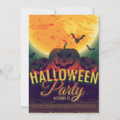 Gothic  Halloween Birthday Party Kaart (Voorkant)