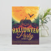 Gothic  Halloween Birthday Party Kaart (Staand voorkant)