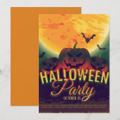 Gothic  Halloween Birthday Party Kaart (Voorkant / Achterkant)