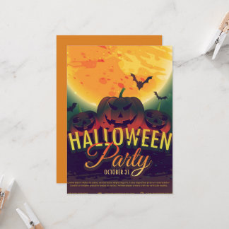 Gothic Halloween Birthday Party Kaart