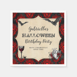 Gothic  Halloween Birthday Party Servet